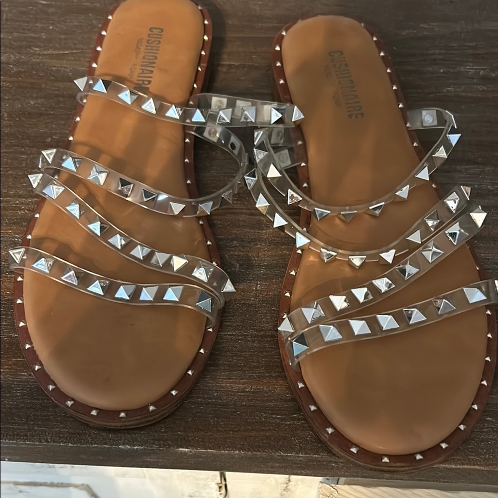 Women's Silver Studded Sandals